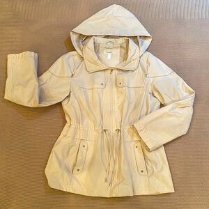 Modern Beige dressbarn Raincoat